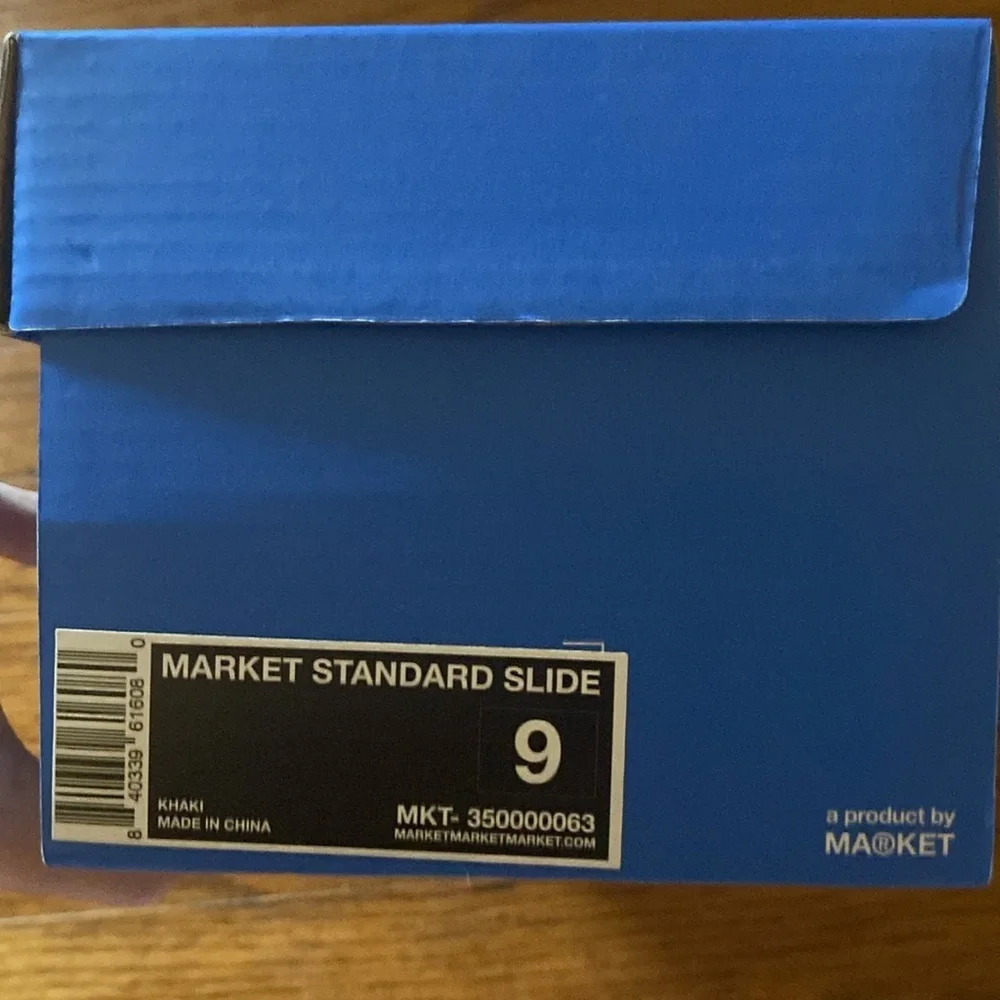 Market slides size 9 khaki